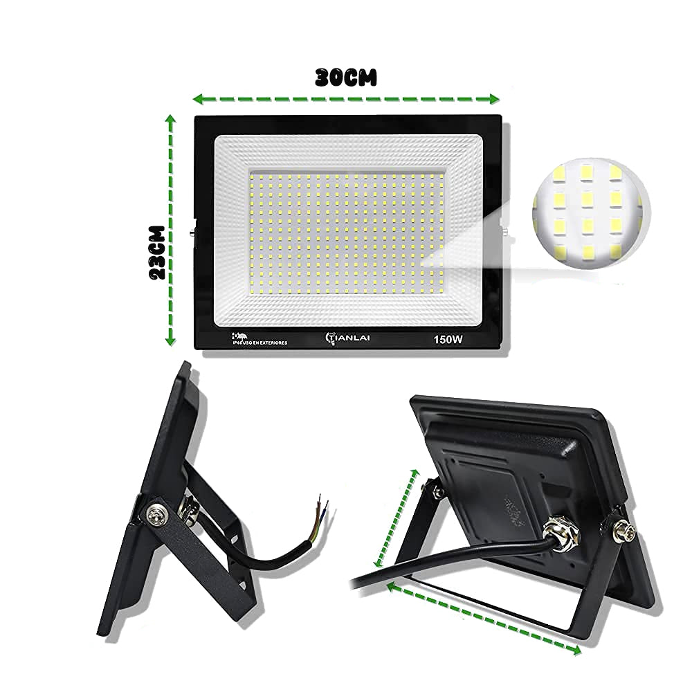 Reflector Led 150 Watts IP66 Luz Blanca Fría 6500k