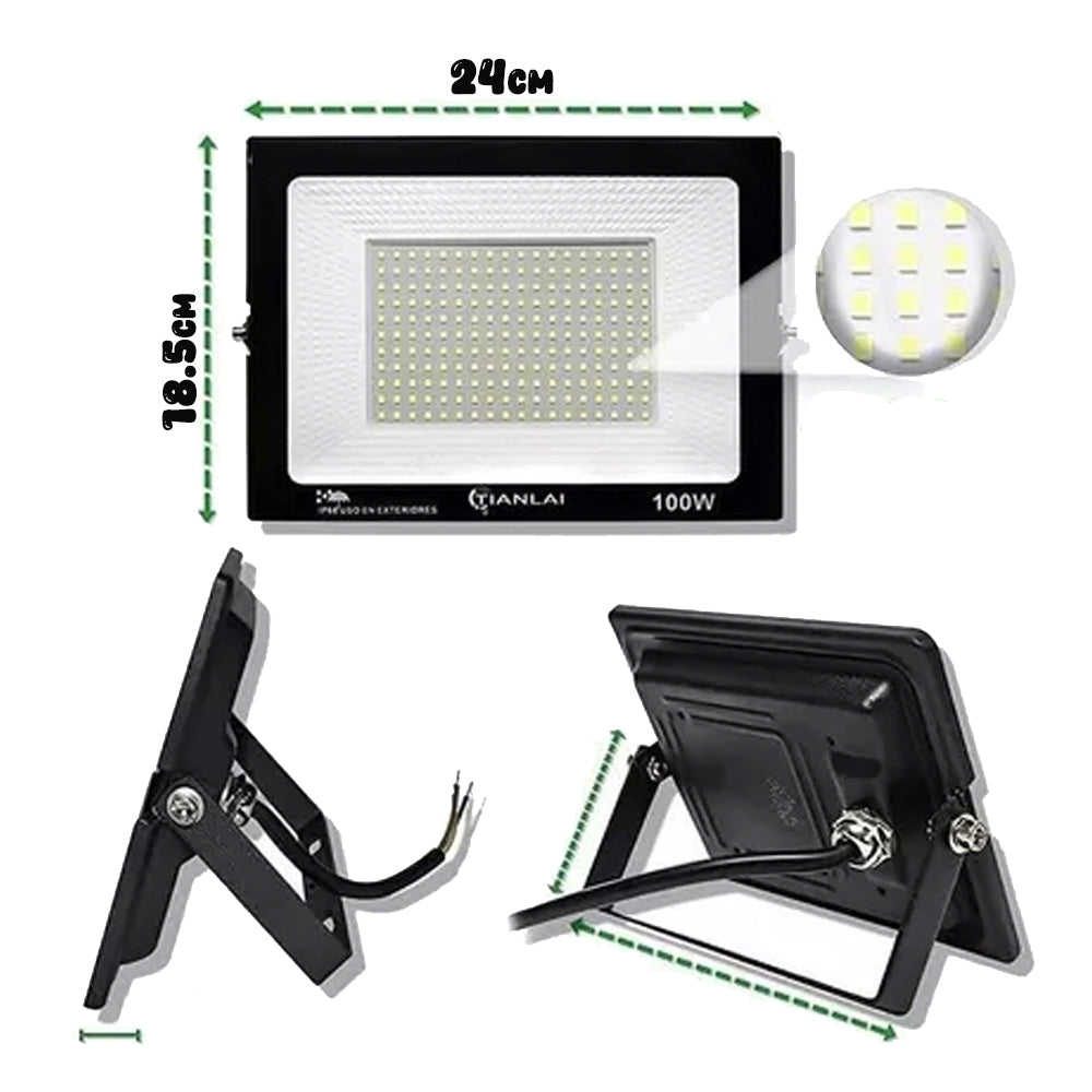 Reflector Led 100 Watts Luz Blanca IP66 7000lm