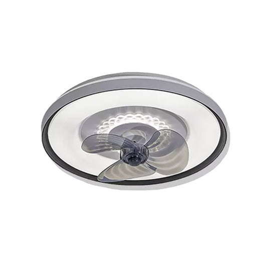 Ventilador de Techo 12" Pulgadas C/Control Remoto Blanco/Gris