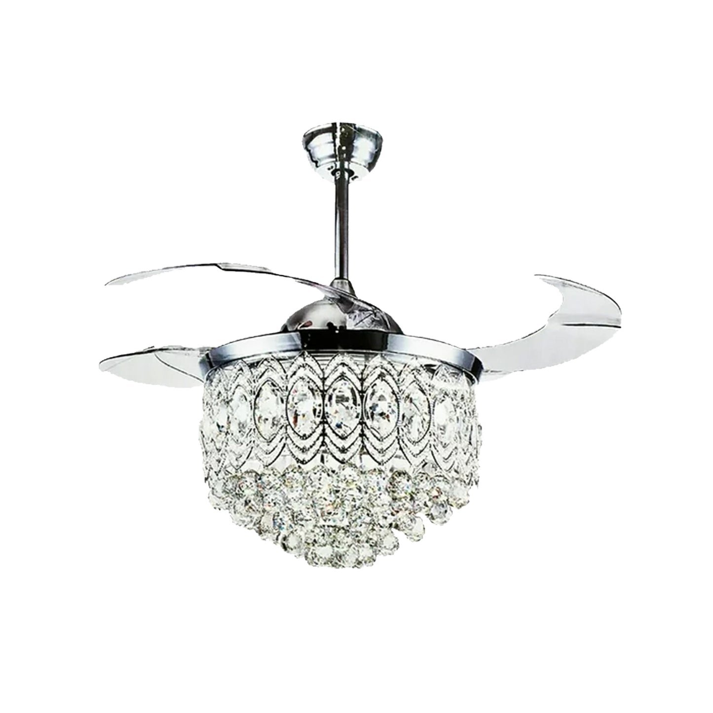 Ventilador de Techo 42" Pulgadas Tipo Candelabro C/Control Remoto Plata